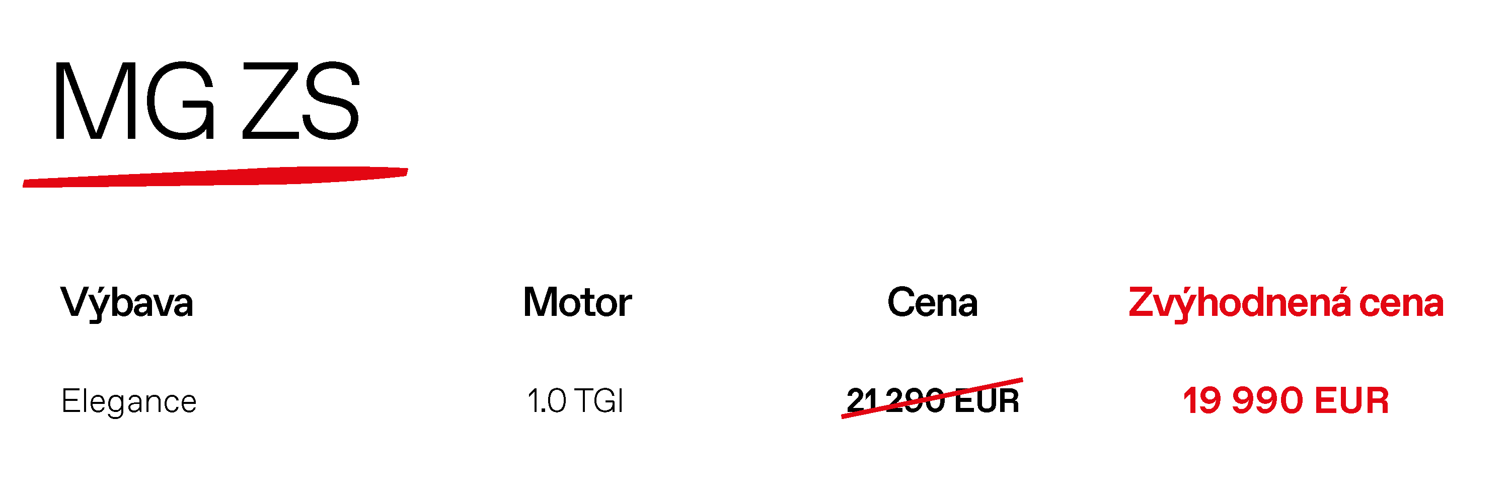 Akční ceny MG ZS